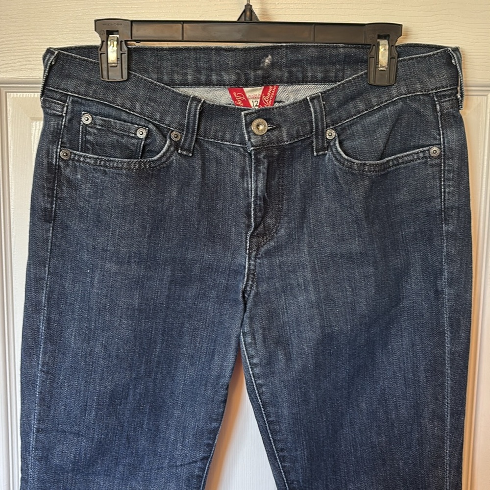 Lucky Brand Zoe Bootcut Blue Jeans w/ Snap Flap Back Pockets Size 12 Reg Inseam